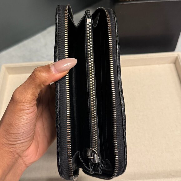 *Ultra Rare* Bottega Veneta Python & Intrecciato Nappa Leather Zip Around Wallet - Picture 11 of 16